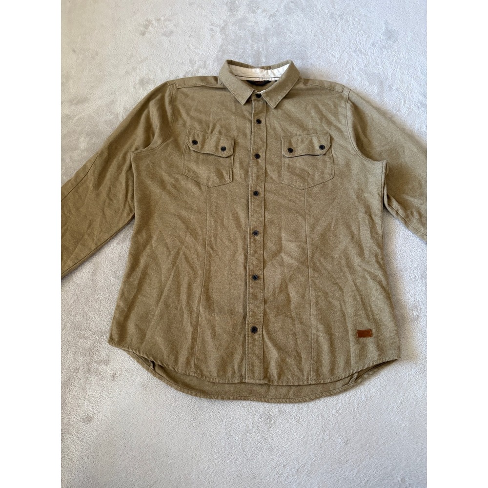 Outpost Makers‎ SZ Large Ocean-Tech Shirt Button Down Menswear Beige